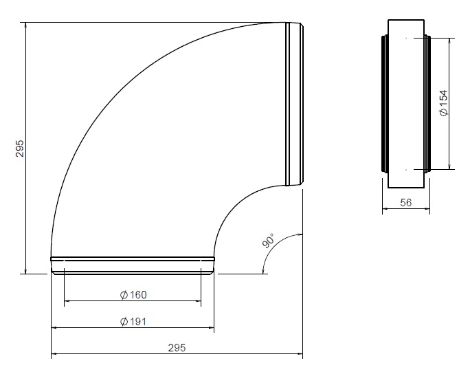 EasyAir Elbow EPS 160 90° thumbnail